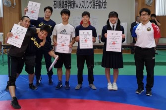 [県新人・レスリング競技]　92㎏級で山本 無量くん、71㎏級で山本 泰市くんがそれぞれ優勝！