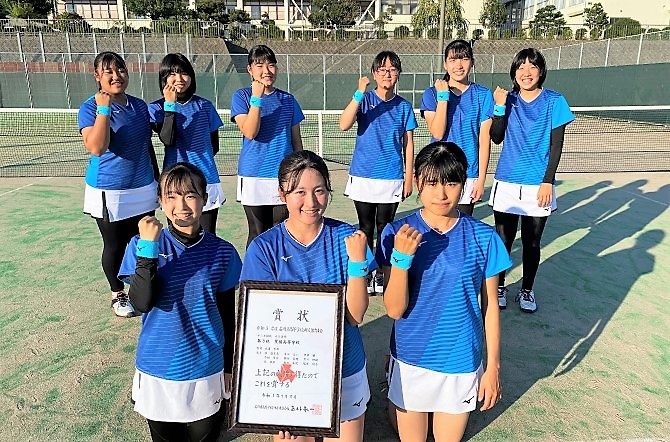 [県新人・女子テニス] 　団体戦第3位に入賞！！