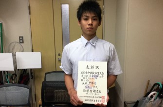 体操部　石川県中学校体育大会　男子個人総合3位 ！ 

