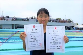 水泳競技部　中野さん、石川県新人大会女子100mバタフライ優勝‼