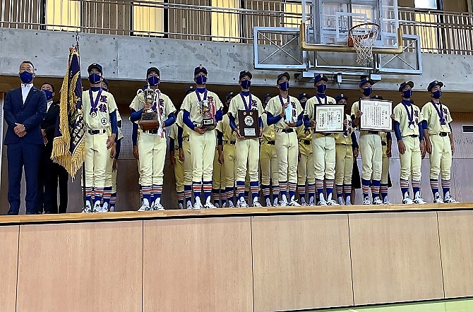 野球部 春夏二冠達成の優勝報告会を行いました！