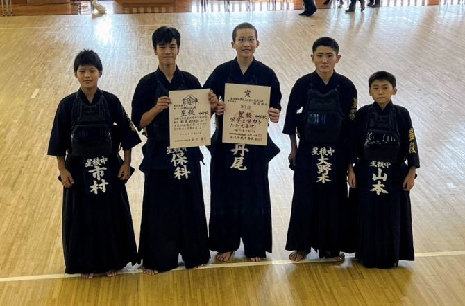 剣道部　金沢市中学校秋季新人競技大会で男子個人団体3位！