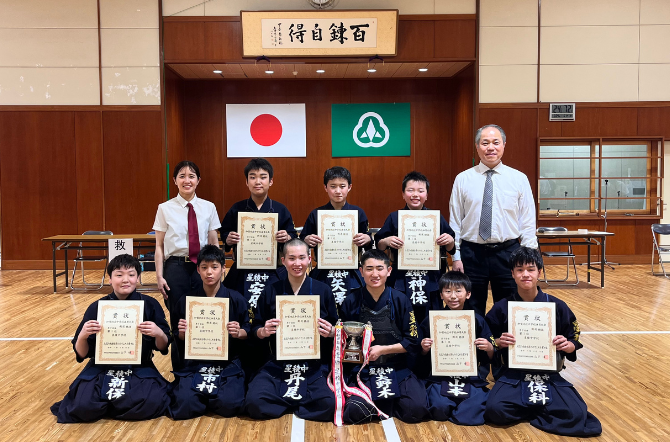 剣道部　加賀地区大会兼県体予選男子団体 優勝！