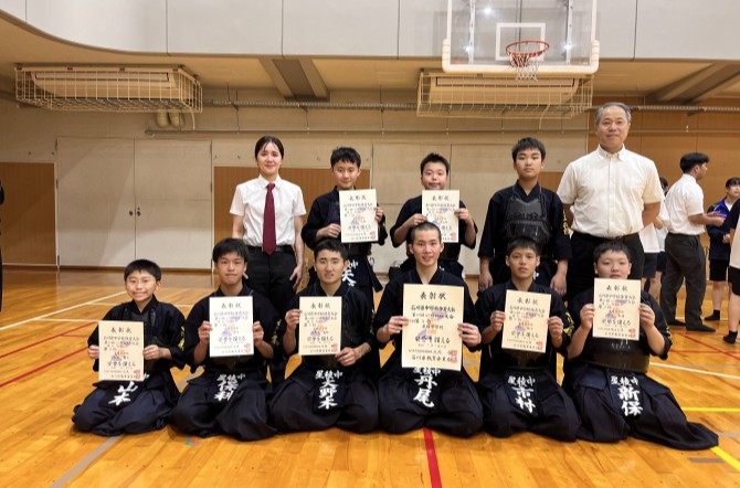 剣道部　石川県中学校剣道大会　大野木さんが全中へ！団体戦は3位入賞！
