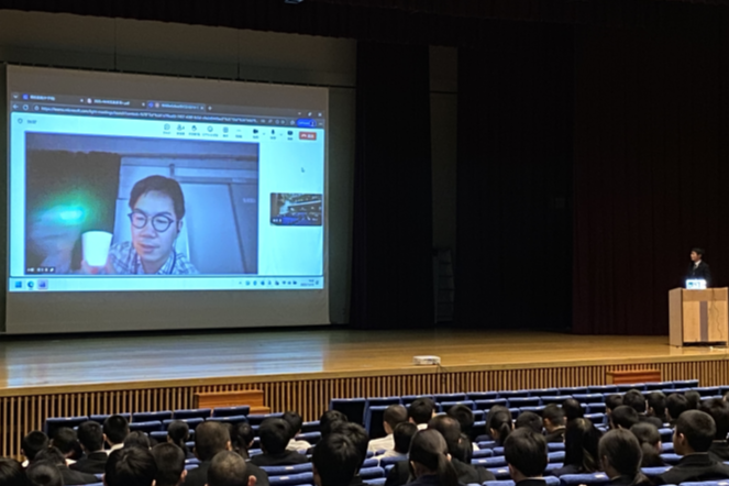 講演会・2学期終業式を行いました。