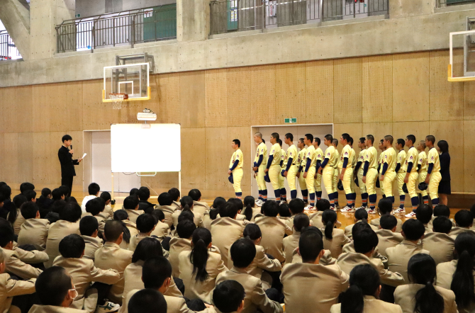 野球部 全国大会激励会を行いました！