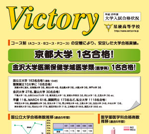平成26年度Victory（大学入試結果）を掲載しました。