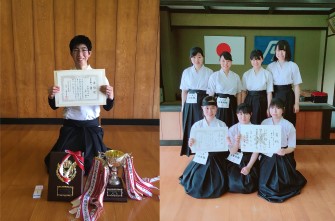 弓道部　田中君　春季大会で優勝！！