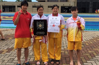 [県新人・水泳競技(女子)]　川上さんが見事優勝！室谷さん2位、尾方3位入賞！団体では2位入賞！
