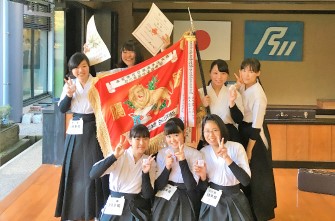 [県新人・弓道競技]　弓道部　女子団体　優勝！！