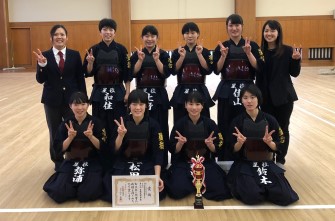 剣道部　県選抜大会で女子団体が準優勝！
