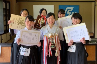 女子弓道部　春季大会で大島 萌愛さんが優勝！！