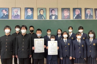 合唱部　石川県高等学校ヴォーカルアンサンブルコンテスト　北国新聞社長賞受賞！