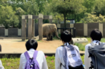 高校2年生　いしかわ動物園に遠足に行きました。