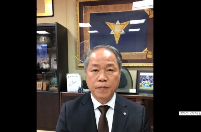 3学期始業式をオンラインで行いました。