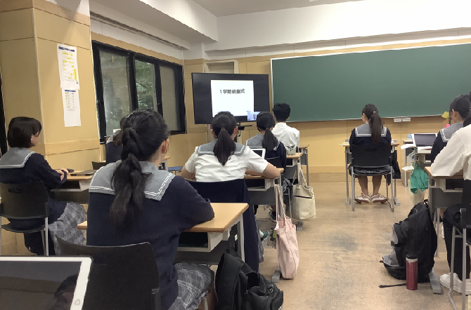 1学期終業式を行いました。