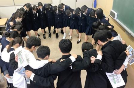 高校3年生　共通テスト受験者激励会を行いました。